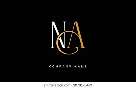 NA, AN Alphabets Letters Logo Monogram