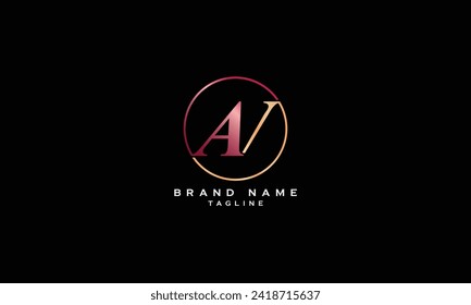 NA, AN, Abstract initial monogram letter alphabet logo design