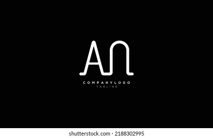 AN NA AUN Abstract initial monogram letter alphabet logo design