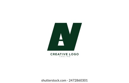 AN NA AV VA Abstract initial monogram letter alphabet logo design