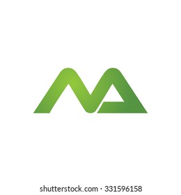 NA company linked letter logo green