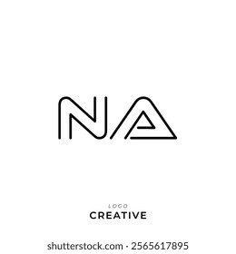 NA Creative Latter Logo Design Branding Logo Design. Creative Logo. Template. Vector illustration. Modern Design. Monogram Design. Brand Identity. Company Logo.