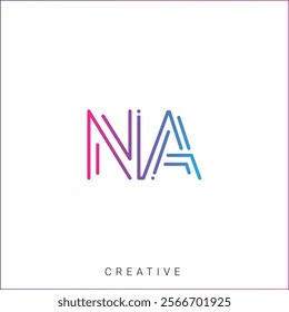 NA Creative Latter Logo Design Branding Logo Design. Creative Logo. Template. Vector illustration. Modern Design. Monogram Design. Brand Identity. Company Logo.