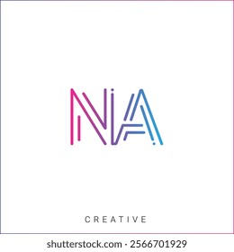 NA Creative Latter Logo Design Branding Logo Design. Creative Logo. Template. Vector illustration. Modern Design. Monogram Design. Brand Identity. Company Logo.