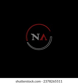 NA creative modern letters logo design template