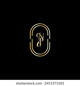 NA creative modern letters logo design template