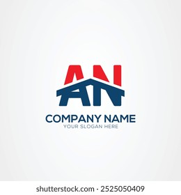 AN or NA Creative Modern Letters Logo Design Element