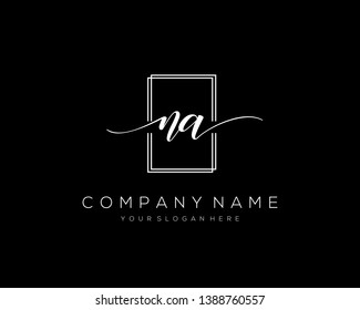 NA handwriting initial  logo vector