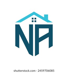 NA House Logo Design Template. Letter NA Logo for Real Estate, Construction or any House Related Business