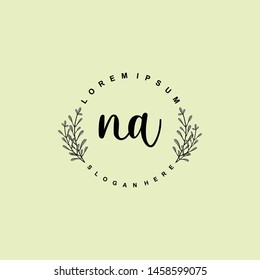 NA Initial beauty floral logo template