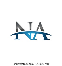 NA initial company blue swoosh logo