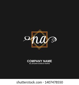 NA Initial handwriting logo vector