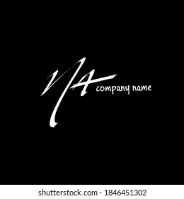 Na Initial handwriting logo vector