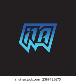 NA initial inspiration logo design esport and gaming clan ideas