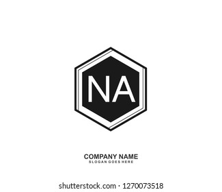 NA Initial letter geometric logo vector 