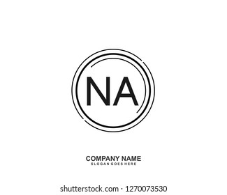 NA Initial letter geometric logo vector 