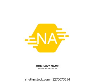 NA Initial letter geometric logo vector 