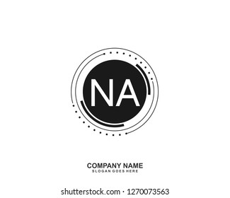NA Initial letter geometric logo vector 