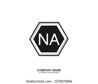 NA Initial letter geometric logo vector 