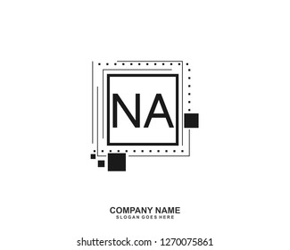 NA Initial letter geometric logo vector 