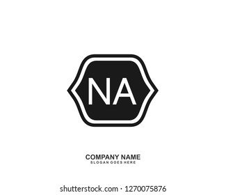 NA Initial letter geometric logo vector 