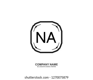 NA Initial letter geometric logo vector 