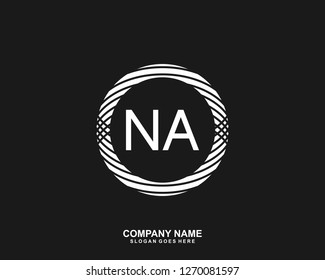 NA Initial letter geometric logo vector 