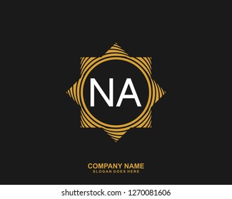 NA Initial letter geometric logo vector 