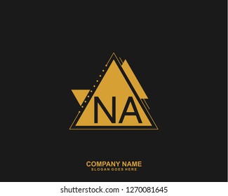 NA Initial letter geometric logo vector 