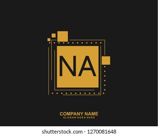 NA Initial letter geometric logo vector 