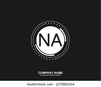 NA Initial letter geometric logo vector 