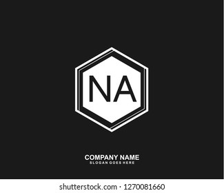 NA Initial letter geometric logo vector 