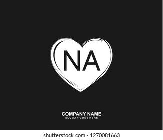 NA Initial letter geometric logo vector 