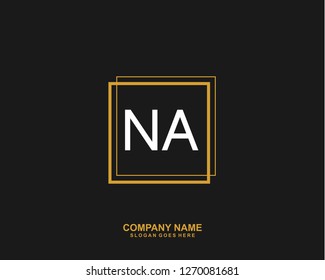 NA Initial letter geometric logo vector 
