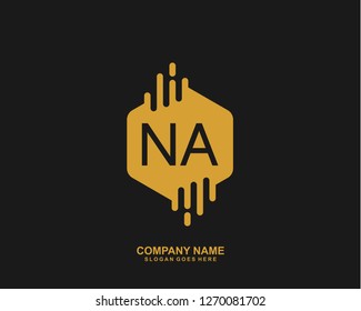 NA Initial letter geometric logo vector 