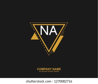 NA Initial letter geometric logo vector 