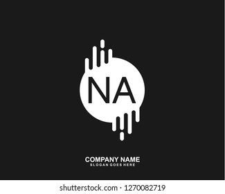 NA Initial letter geometric logo vector 