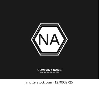 NA Initial letter geometric logo vector 