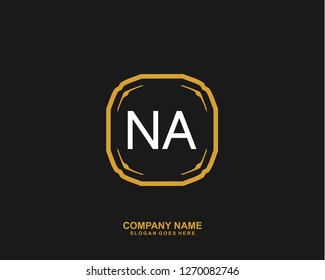 NA Initial letter geometric logo vector 