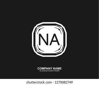 NA Initial letter geometric logo vector 