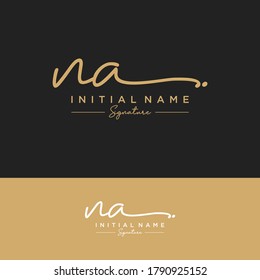 NA Initial letter handwriting and signature logo.