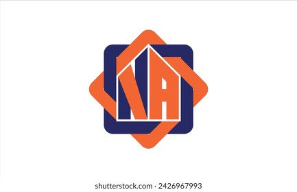 NA initial letter real estate builders logo design vector. construction ,housing, home marker, property, building, apartment, flat, compartment, business, corporate, house rent, rental, commercial