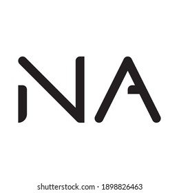 na initial letter vector logo