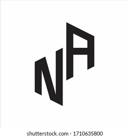 NA Initial Letters logo monogram with up to down style