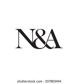 N&A Initial logo. Ampersand monogram logo