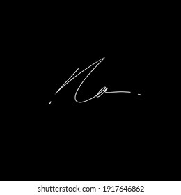 na initial logo handwriting template vector. isolated white background