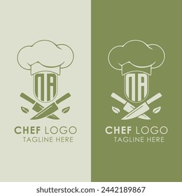 NA initial monogram for chef cooking logo with creative style design.	
