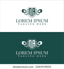 NA initial monogram for fitnes or gym logo with creative style design.	
