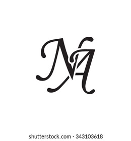 NA initial monogram logo