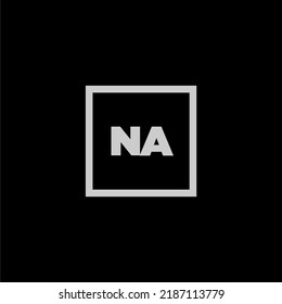 NA initial monogram logo with creative square style design